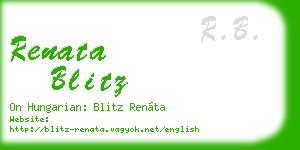 renata blitz business card