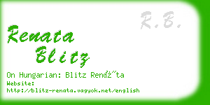 renata blitz business card